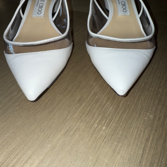 Jimmy Choo Gemma 40 Slingback Pumps — Size 37.5 (White/Clear) - Picture 8 of 8